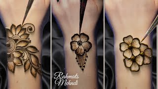 Top 3 stylish back hand mehndi design  easy amp simple mehndi design  mehandi design  mehndi [upl. by Nylirehc]