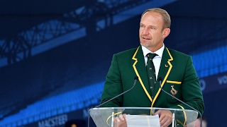 Watch Francois Pienaars powerful eulogy for Joost van der Westhuizen [upl. by Corabelle]