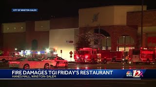 Fire damages restaurant at Hanes Mall [upl. by Eibrab]