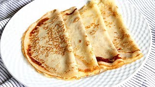 Cómo hacer crepes caseros finos y tiernos [upl. by Hardden856]