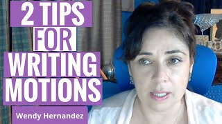 2 Tips for Writing Motions and Pleadings For Custody Court [upl. by Eatnoed646]