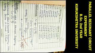 PARALLEL RESONANT CIRCUIT EXPERIMENT  LCR PARALLEL RESONANCE CIRCUIT EXPERIMENT  PRACTICAL FILE [upl. by Spiers]