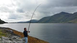 Fishing Loch Linnhe at Fort William camping spot using my own tied lures August 2018 mackerel x4 [upl. by Dorwin]