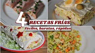 31 PLATOS FRÍOS FÁCILES RÁPIDOS Y ECONÓMICOS para verano 🤤☀ ¡no te los puedes perder [upl. by Maressa]