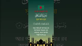 Surah AdDuhaa with Bangla Translation  سورة الضحى  shorts youtubeshorts shortvideo [upl. by Uase578]