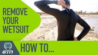 How To Remove Your Wetsuit Quickly  Improve Your Triathlon Transition Time [upl. by Oiretule721]