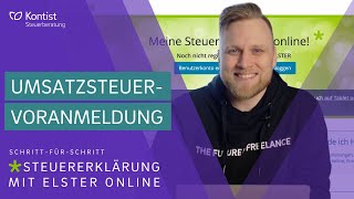 Umsatzsteuervoranmeldung in ELSTER online 2023  Mein Elster Tutorial für Selbständige  UStVA [upl. by Ailedo420]