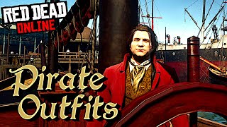 PIRATE OUTFITS RED DEAD ONLINE Captain Blackbeard [upl. by Odnaloy]