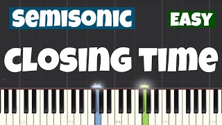 Semisonic  Closing Time Piano Tutorial  Easy [upl. by Kristyn]