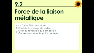 92 Force de la liaison métallique [upl. by Stone]