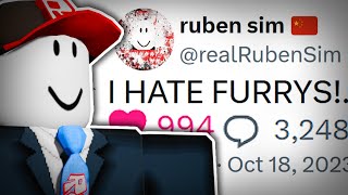 Ruben Sim VS Furries The Everlasting ROBLOX Drama [upl. by Anej]