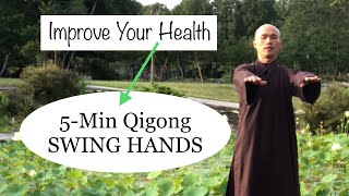 Improve Health Daily with SWING HANDS Exercise  5 Minute Qigong For Beginners [upl. by Birchard]