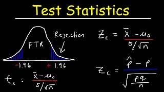 Test Statistic For Means and Population Proportions [upl. by Thordis813]