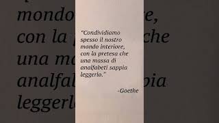 Goethe 📖 goethe poesia poesie poeta frasi frasimotivazionali citazioni cultura libri [upl. by Eradis]