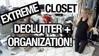 EXTREME CLOSET DECLUTTER ORGANIZATION [upl. by Uta902]