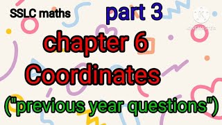 sslc mathschapter 6 coordinates [upl. by Gomar]