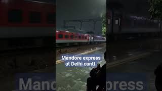 mandore express 🚂 mandore indianrailways rainyday nighttravel rajasthan [upl. by Coridon]