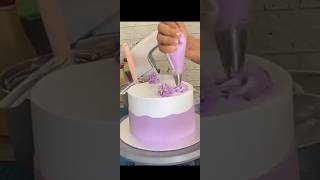 lavender buttercream cake  cake frosting tutorial  flower cake tutorial [upl. by Dosh798]