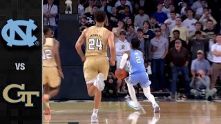 Georgia Tech vs North Carolina Basketball  311989 [upl. by Issim]