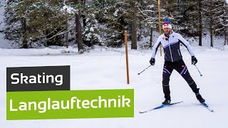 Langlauf lernen Skating  Technik amp Übungen [upl. by Cissiee]