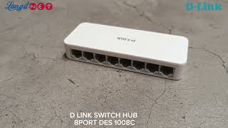 D LINK SWITCH HUB 8PORT DES 1008C [upl. by Aihsoek239]