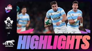 HIGHLIGHTS  IRELAND V ARGENTINA  AUTUMN NATIONS SERIES [upl. by Eirolav759]