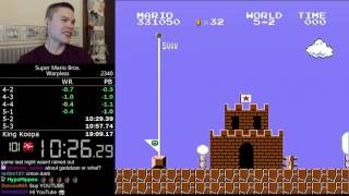 190865 Super Mario Bros Warpless speedrun [upl. by Owades]