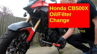 Honda CB500X  Oil Change Fun [upl. by Rehpotsrhc603]