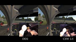 Fanatec DD2 vs Clubsport 25 Wheel Base CSW 25 Side by Side in iRacing [upl. by Nannaihr]