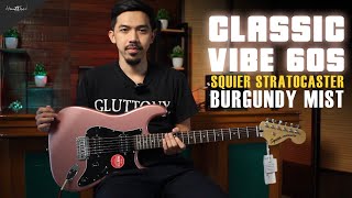 Yang Suka Style Classic 60s Wajib Punya  Squier Stratocaster Burgundy Mist 2021  Review [upl. by Draned157]