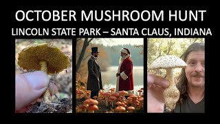 OCTOBER MUSHROOM HUNT Lincoln State Park  Santa Claus Indiana [upl. by Meek]