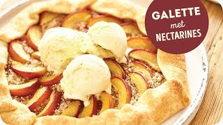 Nectarine galette  Snel en makkelijk  Kant en klaar deeg op rol [upl. by Henarat830]