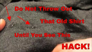 DIY  Easy Repair of a Hole in a Shirt [upl. by Illah894]