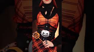 Addicted to tartan 😤 kattslade looking like a spooky queen 🖤🎃✨ tartan halloween blackmilk ootd [upl. by Lepine]