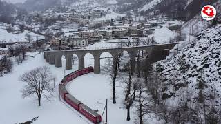 Bernina Express Switzerland  Winter Experience [upl. by Scottie570]