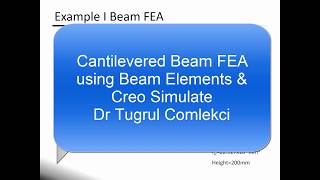 Cantilevered I Beam Finite Element Analysis with Beam Element Idealisation [upl. by Yauq]