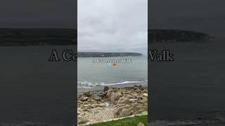 Cold Autumn Walk 🌊🍁 swanage purbeck dorset pevrilpoint autumn beach sea [upl. by Tove]