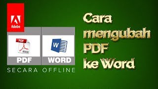 Cara mengubah pdf ke word [upl. by Persse634]