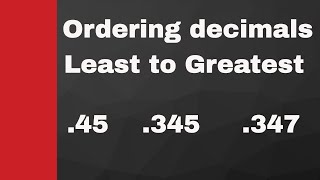 Ordering decimals from least to greatest [upl. by Sandberg]