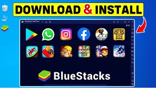 How to Download Bluestacks in Laptop amp PC 🔥 Install Bluestacks On Windows 11 amp 10 [upl. by Atiuqnahs]