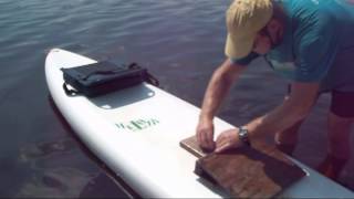 Peter Kaluzny  How to convert windsurfing board into kayak with special adapter [upl. by Sleinad]