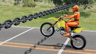 Cars vs Chain 26  BeamNG DRIVE  SmashChan [upl. by Anallese654]