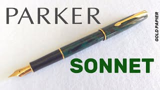 Recensione penna stilografica PARKER SONNET Laque quotForest Greenquot  Fountain Pen Review [upl. by Laenahtan]