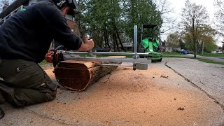 Milling Red Elm for axe handles [upl. by Lelith]