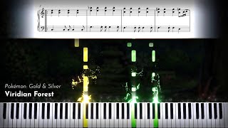 Viridian Forest  Pokémon GoldSilverCrystal  Piano Arrangement w Sheet music [upl. by Earb]