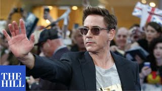 Robert Downey Jr drops into quotAvengersquot fundraiser for Biden [upl. by Kerr]