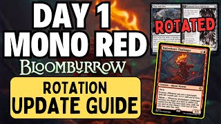 Day 1 Bloomburrow Standard Mono Red Aggro Update Guide  MTG Arena mtg [upl. by Kleiman]