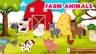 Guess the animals  Learn Farm animals for kids Farm Animal Names amp Sounds [upl. by Eniotna]