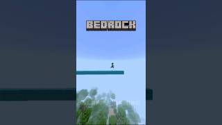 Bridging in Minecraft Java vs bedrock 🤔minecraft shorts [upl. by Letsyrc548]