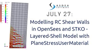 Modelling RC Shear Walls in OpenSees and STKO  LayeredShell Model with PlaneStressUserMaterial [upl. by Nylahs718]